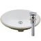 Novatto Oval Undermount White Porcleain Sink with Chrome Drain Set NP-U191307CH - alternate 1